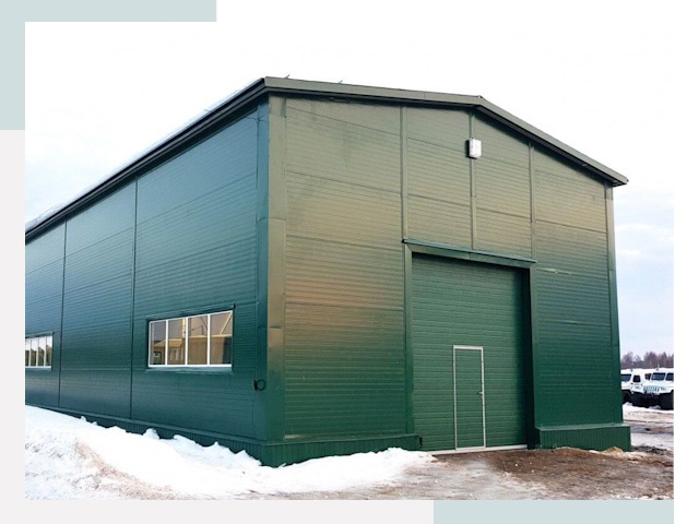 Двускатные ангары в Ельце