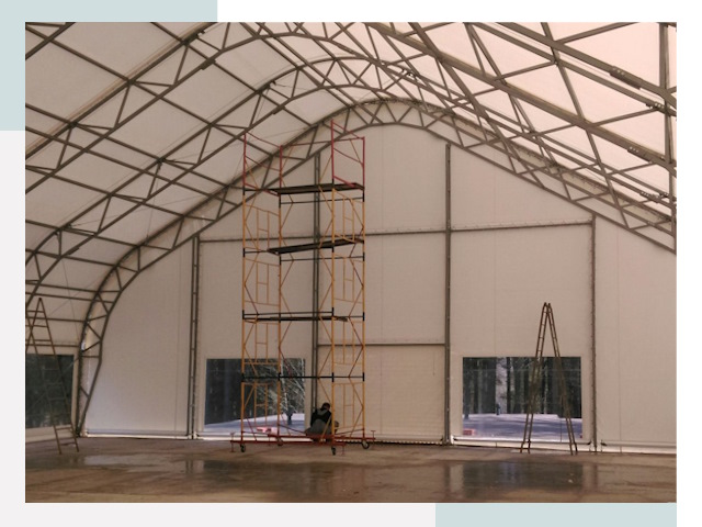 Шатровые ангары в Ельце