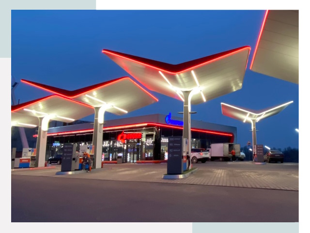 Навесы для АЗС в Ельце