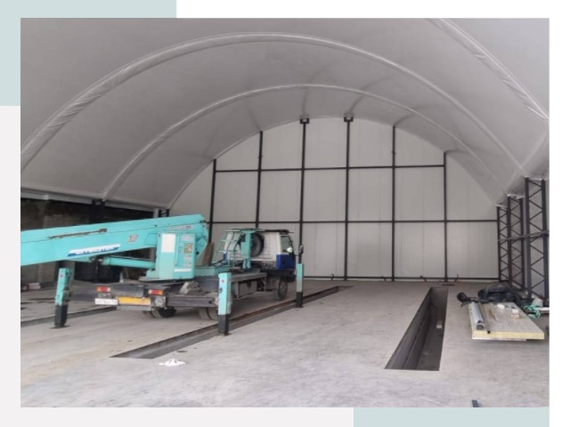 Внутреннее оснащение ангаров в Ельце