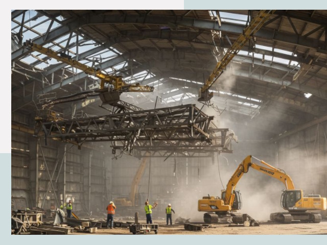 Демонтаж ангаров в Ельце от 616 руб. за м²