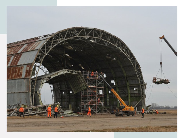 Демонтаж ангаров в Ельце