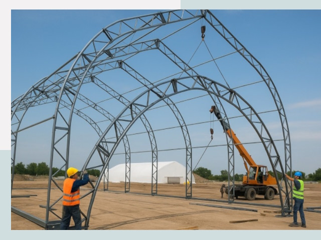 Монтаж ангаров в Ельце от 616 руб. - Надежно и быстро